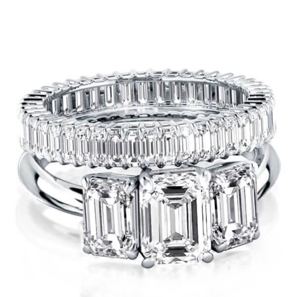 Dazzling Silver Women's Ring Trio